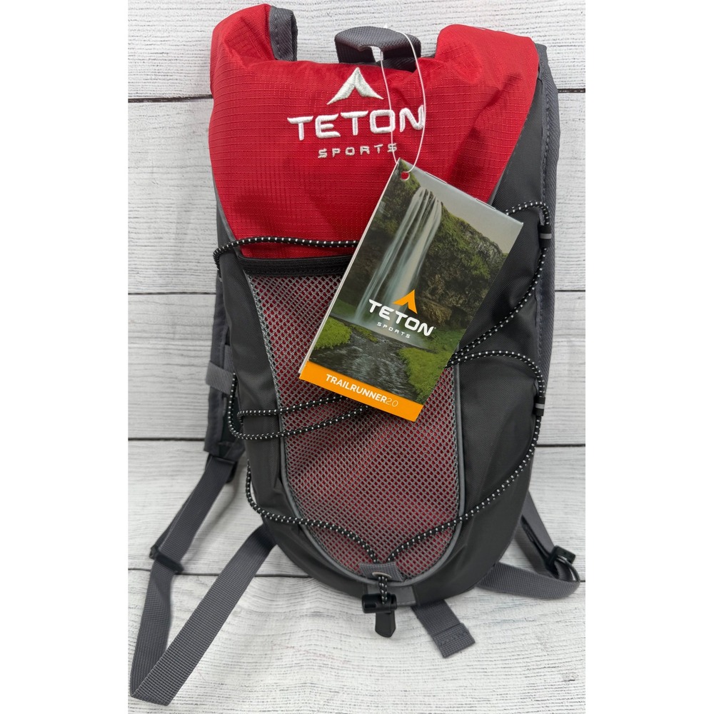 Teton Sports TrailRunner 2.0 Hydration Backpack‎ Red Gray Water Pack New